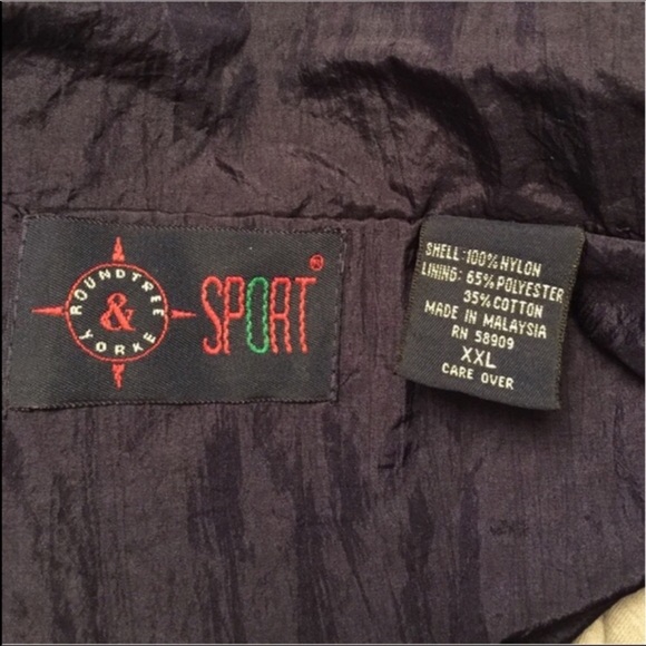 VINTAGE Navy blue Windbreaker. XXL - Picture 2 of 2